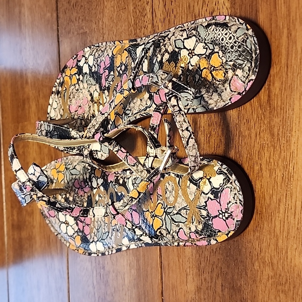 Size 10 floral Sam Edleman Gigi Thong sandals - Picture 3 of 4